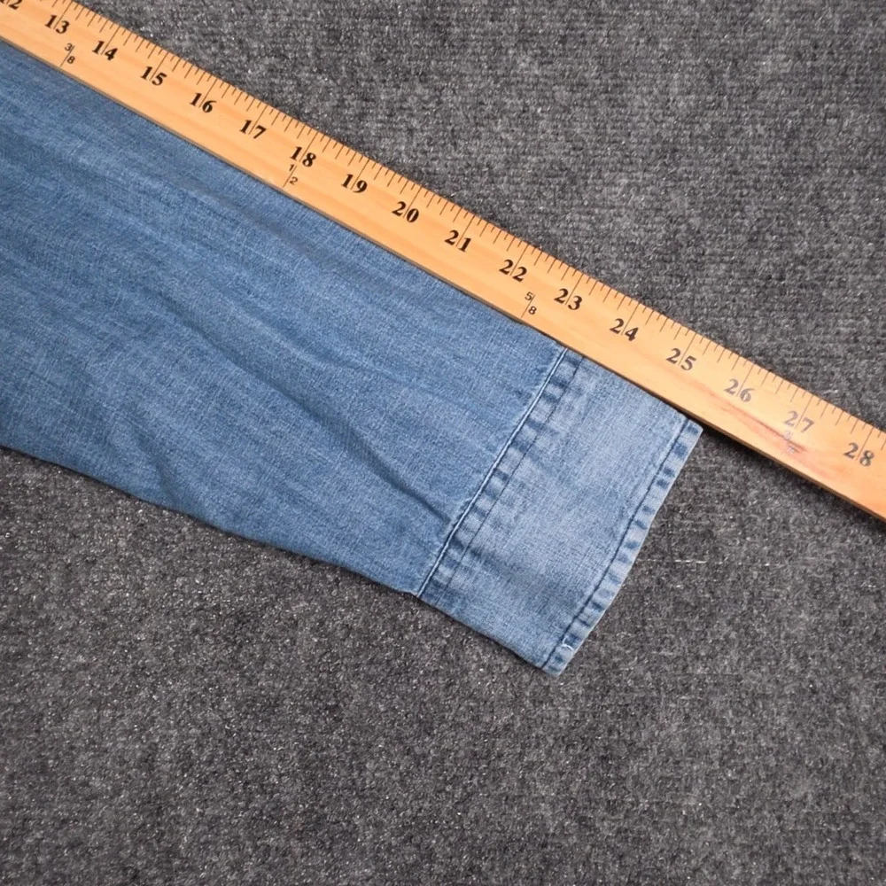 Banana Republic Slim Fit Denim Shirt Mens XL Blue Long Sleeve Button Down